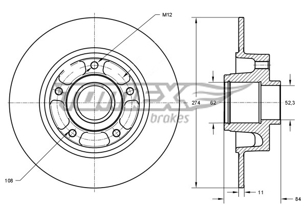 TOMEX Brakes Bremsscheibe